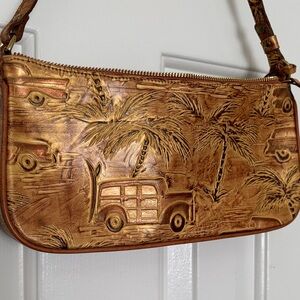 Brahmin Copper Copa Cabana Leather Shoulder Bag